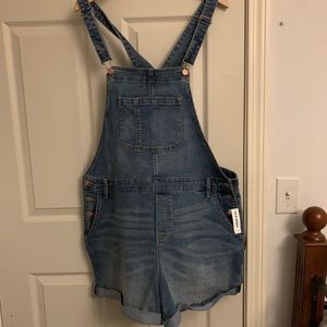 Jean short overalls